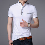Xituodai 2022 New Fashion Brand Polo Shirt Men's Summer Mandarin Collar Slim Fit Solid Color Button Breathable Polos Casual Men Clothing