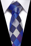 Xituodai Male Dark Blue Striped  Luxury Tie Silk Bussiness For Man Formal Wedding Party