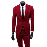 Xituodai Blazer and Pants Business Casual Professional Dress Men's Suit Two-piece / Men's Formal Dress Wedding Dress Celebration Suits