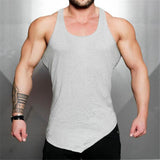 Xituodai Brand Solid Color Clothing Gym tank top men Fitness Sleeveless Shirt Cotton blank Muscle vest Bodybuilding Stringer Tanktop