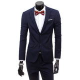 Xituodai Blazer and Pants Business Casual Professional Dress Men's Suit Two-piece / Men's Formal Dress Wedding Dress Celebration Suits