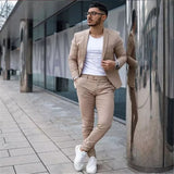 Xituodai trendy mens fashion mens summer outfits dope outfits mens street style mens spring fashion2 Pieces Mens Suit Slim Fit business Costume Groom Tuxedos Best Man Suit Groomsman Mens Wedding Suits Bridegroom Men clothes