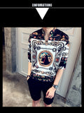 Xituodai 2022 New Arrival Hot Sale Top Fashion Brand Clothing V-neck Men Shirt Summer Loose Medium Printing Collar Cotton Casual Shirts