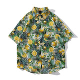 Xituodai 2022 New Arrival Top Fashion Cotton Casual Shirts Collar Open Stitch Men Shirt Hawaiian Short Sleeve Fruit Print Lapel Summer