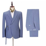 Xituodai Valentine's Day trendy mens fashion Custom Made Men Suits Navy Blue Groom Tuxedos Shawl Black Satin Lapel Groomsmen 2 Pieces Set ( Jacket + Pants + Bow Tie ) D395
