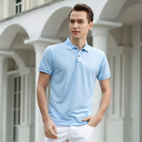 Xituodai Men 2022 Summer Brand New Business Casual Style Polo Shirts Men Short Sleeve Fashion Slim Solid Color Polo Shirt Tee Shirt Men