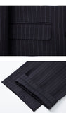 Xituodai (Jacket+Vest+Pants) Double Breasted Tuxedo Suit Men Business Work Wedding Formal Sets Suit Slim Fit Korean Casual Clothing