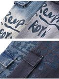 Xituodai Graffiti Jeans Cargo Jeans Pants Print Denim Trousers Male Harajuku Autumn Blue Korean Streetwear Hip Hop Hippie 5XL