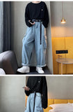 Xituodai Baggy Jeans Trousers Male Denim Pants Black Wide Leg Pants Men's Jeans Loose Casual Korean Streetwear Hip Hop Harajuku