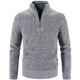 Xituodai Winter Men's Fleece Thicker Sweater Half Zipper Turtleneck Warm Pullover Quality Male Slim Knitted Wool Sweaters for Spring