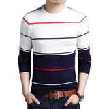 Xituodai  2022 New Fashion Brand Sweater Mens Pullover Striped Slim Fit Jumpers Knitred Woolen Autumn Korean Style Casual Men Clothes