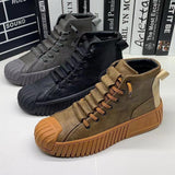 Xituodai trendy mens fashion mens summer outfits dope outfits mens street style mens spring fashionAutumn and winter Men Martin Boots Increased Boots Lace Up Casual Shoes Board Shoes High Quality Outdoor Boot British Style