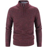 Xituodai Winter Men's Fleece Thicker Sweater Half Zipper Turtleneck Warm Pullover Quality Male Slim Knitted Wool Sweaters for Spring