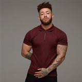 Xituodai Man Fashion Polo Shirt Casual Fashion Plain Color Short Sleeve High Quality Slim Polo Shirt Men Fitness Polo homme