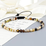 4mm Natural Mini Beads Bracelets for Women Men Round Agates Onyx Stone Yoga Braided Bracelet Elastic Charm Bangle Prayer Jewelry