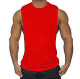 Xituodai Running Vest Men Gym Tank Tops bodybuilding clothing soild O-Neck cotton muscle tanktop Men Training Sleeveless singlets