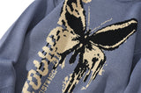 Xituodai Sweater Butterfly Print Soft Knitted O-neck Pullover Men's Clothing Harajuku Casual Streetwear Knitwear Oversize Tops Sweater