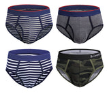 Xituodai 4Pcs Print Cotton Man Briefs Set Men's Panties For Gay Open Front Underwear Camouflage 2022 Mens Underpants Sexy Bikini