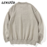 Xituodai Men Hip Hop Knitted Jumper Sweaters Angel Lightning Printed Streetwear Harajuku Autumn Oversize Hipster Casual Pullovers