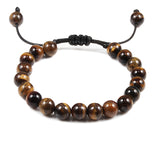 Natural Stone 6/8/10mm Beads Tiger Eye Bracelet Classic Men Women Buddha Black Lava Bracelets Minimalist Yoga Meditation Jewelry