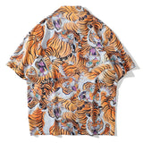 Xituodai 2022 New Arrival Hot Sale Top Fashion Animal Chinese Style Printed Short Sleeve Shirt Brand Clothing Loose Casual Shirts