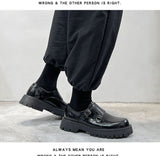 Xituodai trendy mens fashion mens summer outfits  dope outfits mens street style mens spring fashion Men Harajuku Korean Style Streetwear Business Casual Thick Platform Genuine Leather Wedding Loafers Shoes Male Leather Shoe Man