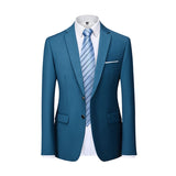 Xituodai 13 Color 5XL Male Blazer Solid Color Classic Formal Business Men's Suit Jacket Groom Groomsmen Wedding Dress Party Social Coat