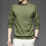 Xituodai 2022 New Men's Long Sleeve Half Turtleneck 5 Size 5 Colors Pullover, Warm Casual Knit Top.