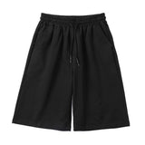 Xituodai Men's Baggy Oversize Casual Shorts Summer Thin Wide-leg Basketball Shorts Solid Color Knee Length Elastic Drawstring Sweatpants