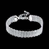 Xituodai New High-end Women's Mens Fine S925 Sterling Silver Bracelet Fashion Jewelry Gift Men's 10MM Square Beautiful Gem