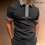 Xituodai Summer New Men's Clothing Polo Shirts Streetwear Print Casual Short Sleeve Tee Shirt Men Turn-Down Collar Zipper Polos