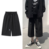 Xituodai 2022 Summer New Men's Baggy Thin Casual Shorts Y2k Korean Fashion Loose Straight Solid Color Short Pants Male