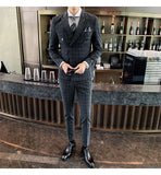 Xituodai Four Seasons Men's Suit Suit Korean Slim Suit Business Exquisite Business Dress Wedding Groomsmen Suit Three-piece Suit