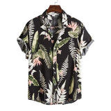 Xituodai Summer Men For Shirt Holiday Fashion Beach Dot Print Short Sleeve Tops Aloha Clothing Streetwear Mens Hawaiian Shirts 5XL