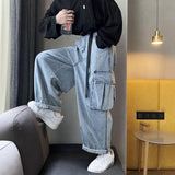 Xituodai Baggy Jeans Trousers Male Denim Pants Black Wide Leg Pants Men's Jeans Loose Casual Korean Streetwear Hip Hop Harajuku