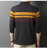 Xituodai Tace & Shark Brand Men's Polo Shirts Long Sleeve High Quality 100% Cotton Striped Polos Men Casual Business Polo Shirt