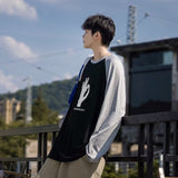 Xituodai Gothic Print Men T-Shirt Streetwear long Short Sleeve T Shirt Harajuku Casual Couple 2022 spring autumn NewT Shirts oversize 5xl