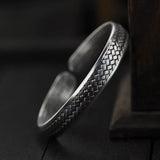 New Woven Men's Thai Silver Dominant Bracelet National Style Old Fashionable Fashion Open Bracelet Gift