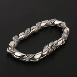 Silver Simple Dominant Male Bracelet Classic Popular Bolt Chain Thai Silver Handmade Bracelet Male