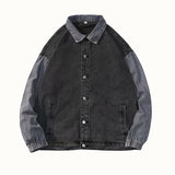 Xituodai Denim jacket Spring Autumn Long Sleeve Black Oversized Harajuku Jeans Jacket Men Clothing Fashion Korean Tops Clothes