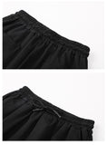 Xituodai Men's Baggy Oversize Casual Shorts Summer Thin Wide-leg Basketball Shorts Solid Color Knee Length Elastic Drawstring Sweatpants