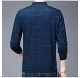 Xituodai 2022 New Fashion Designer Brand Turn Down Collar Man Polo Shirt Men Casual Plaid Spandex Long Sleeve Tops Fall Men Clothing