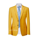 Xituodai 13 Color 5XL Male Blazer Solid Color Classic Formal Business Men's Suit Jacket Groom Groomsmen Wedding Dress Party Social Coat