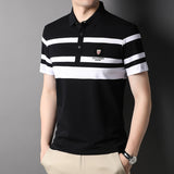 Xituodai Top Grade 95% Cotton Brand Designer Luxury Polo Shirt Men Design Striped Summer Short Sleeve Casual Fashions Mens Clothes 2022