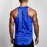 Xituodai Mens Fitness Mesh Tank Tops Gym Clothing Bodybuilding Workout Cotton Sleeveless Vest Male Casual Breathable Fashion Undershirt