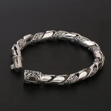 Silver Simple Dominant Male Bracelet Classic Popular Bolt Chain Thai Silver Handmade Bracelet Male