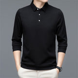 Xituodai 2022 New Polo Shirt Men Solid Business Casual Long Sleeve Mens Polo Shirt Fashion Turn Down Collar Slim Polo Tees Tops Men M-4XL