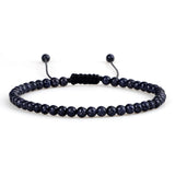 4mm Natural Mini Beads Bracelets for Women Men Round Agates Onyx Stone Yoga Braided Bracelet Elastic Charm Bangle Prayer Jewelry