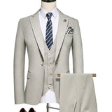 Xituodai Jacket Pants Vest Men 3 Pieces Set Slim Casual Suit Trousers Set Male Wedding Groom Dress Business Blazers Coat Waistcoat 5XL
