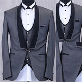Xituodai 2022 Dark Grey One Button Mens Suits 3 Pieces Costume Homme Grooms Wedding Tuxedos Terno Masculino Slim Fit Prom